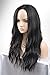 MeriCino Natural Wavy Black Wigs Synthetic Long Middle Parted Curly Wig for Women