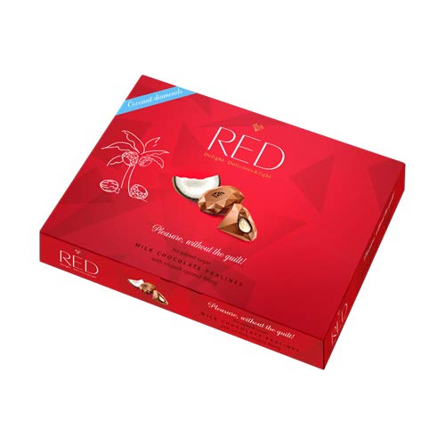 RED Delight Pralinen aus Vollmilchschokolade mit Kokosnusscremefüllung ohne Zuckerzusatz, 132g – Bild 2