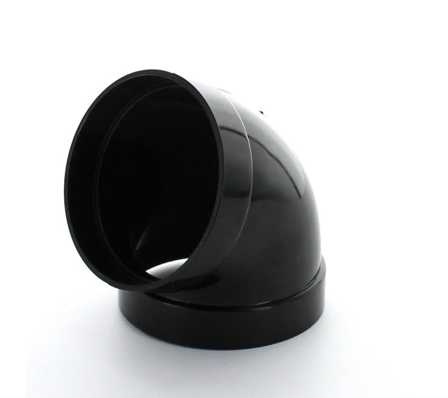 Aliaxis (Marley) 68mm Circular Downpipe Offset Bend, 67.5 Degrees, Socket/Socket, Black, High Gloss, Weather-Resistant