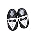 Baby Moccasins with Tuxedo Design for Boy Girl Infant Toddler Pre Walker Crib Shoe with Embellished Design (XLarge (5.9 Inches))