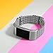 Maledan Bands Compatible with Fitbit Charge 2 and Charge 2 HR Fitness Activity Tracker for Women Men, Durable Woven Fabric Watch Band Replacement Accessories Strap Wristband, Small, Black/White Plaid