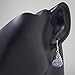 925 Sterling Silver Filigree Moonstone Gemstone Oval Shaped Dangle Hook Earrings 1.3