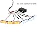 XKTTSUEERCRR 54LED & 18LED 3 Flahing Modes Vehicle Windshield Dash Deck Grille Strobe Flash Emergency Hazard Warning Strobe Light Bar (Amber & White)