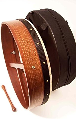 Bodhran, Tunable 18 inch with Brass Inlay