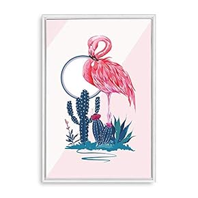 Framed Canvas Wall Art for Living Room, Bedroom Beautiful Flamigo Canvas Prints for Home Decoration Ready to Hanging - 16x24 inches