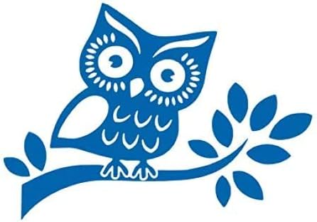 Little Owl Vinyl Sticker Decal for Laptop, Window, Bumper and Furniture. (Blue, 4" x 2.8")