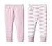 Lamaze Organic Baby, Baby Boy's Pull on Jogger 2 Pack Pants, Pink, 6 Months