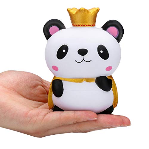 Mikilon Super Slow Rising Squishies. Jumbo Panda. Large Soft Scented Cute Kawaii, Colorful Animal Stress Relief Toy for Kids and Adults. Amazing Squeeze Toys (Prince Panda)