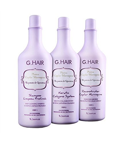 G.HAIR Plastica Capilar Marroquina Botohair Brazilian Keratin Smoothing Treatment 1 Liter