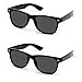 V.W.E Classic Outdoor Reading Sunglasses - Comfortable Stylish Simple Readers Rx Magnification - Not Bifocal (2 pairs black frame black lens, +1.50)