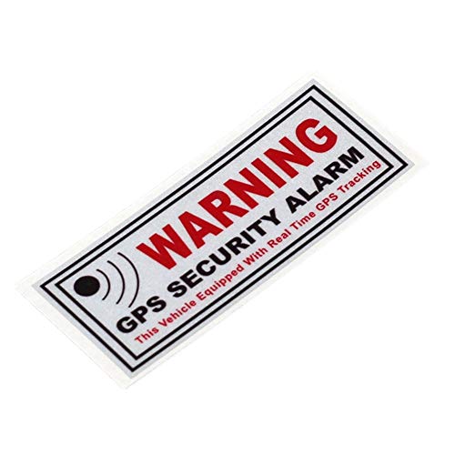 2PCS Car Styling Vinyl Decals Warning GPS Tracking Alarm Security System Bike Motorcycle Sticker 10x4cm