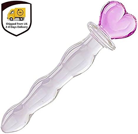 Toys for Male Female Crystal Glass Massage Stick Personal Magic Wand Massager for Women Men with Vivid Spira and Ultra Smooth Surface, Perfect Gift for Valentine's Day (Shipped From US)