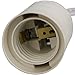 Lightingsky Extension Light Cord Hanging Lantern Pendant Lamp Cord Cable E26 Bulb Socket to 2-Prong US AC Power Cord with On/Off Switch UL Listed (White-1 Pack, 15 Feet)