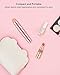 Painless Eyebrow Hair Remover for Women,Portable Eyebrow Trimmer Razor with LED Light,Lipstick-Sized Eye brow Epilator,Facial Hair Shaver For Good Finishing (Rose Gold)
