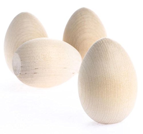 Set of 20 Flat Bottomed Unfinished Wood Eggs