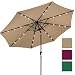 Best Choice Products 10ft Deluxe Patio Umbrella w/Solar LED Lights, Tilt Adjustment