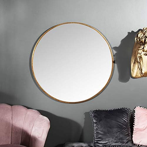 Melody Maison Large Round Gold Framed Wall Mirror 80cm x 80cm, 80L x 80W cm - Image 4