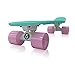 Skatro Mini Cruiser Skateboard. 22x6inch Retro Style Plastic Board Comes Complete