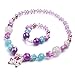 Bling Bling Unicorn Chunky Bubblegum Necklace, Unicorn Fashion Beads and Bracelet Set, Kids Toddler Dress Up Jewelry-Style1 (Style 1)