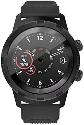 Amazon スマートウォッチ ハイブリッド 防水 Bluetooth 心拍計 睡眠計測 天気 気温表示 水分補充通知 メッセージ通知など Fg Sw Ad01 Bk スマートウォッチ 家電 カメラ