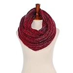 Basico Women Warm Circle Ring Infinity Scarf Neck Warmer Various Colors (1714 Red Grey) Basico Women Warm Circle Ring Infinity Scarf Neck Warmer Various Colors (1714 Red Grey)