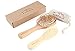 Natural Wooden Hair Brush, Best Bamboo Paddle and Bristle Detangling Hairbrush with Mini Travel Brush Set for Women Men and Kids, for Thick Fine Straight Curly Wavy Dry and Wet Hair