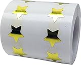 Gold Star Shape Stickers Shiny Metallic Foil Teacher Supplies 1/2 Inch 1,000 Adhesive Labels