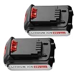 20V 2.5Ah for Black and Decker MAX Lithium Battery LBXR20 LBXR20-OPE LB20 LBX20 LBX4020 LB2X4020-OPE 2-Packs GERIT BATT