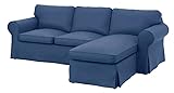 The Dense Cotton Ektorp Loveseat with Chaise Lounge