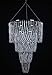FlavorThings 4 Tiers Large Wedding Chandelier,Faux Crystal Iridescent Beaded Swag Chandelier, 24