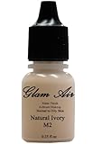 Glam Air Airbrush Makeup Foundation Water Based Matte M2 Natural Ivory (Ideal for Normal to Oily Skin)