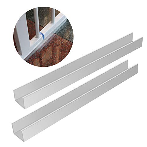 2 Pack Extra Long Safety Banister Reinforcement Groove for Baby, Dog, Pet Gate - Interface Reinforcement Trough Stair Guardrail Accessories