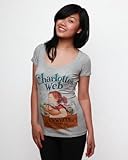 Out Of Print Charlotte’s Web Book Women’s Vintage Inspired T-Shirt (Medium), Online Clothing Store