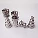 Pipes & Accessories - Universals 6 In 1 Domeless Gr2 Titanium Nail Male Female Connection 10 14 18mm - Pipes Accessories Pipes Accessories Silver Shine Nail Polish