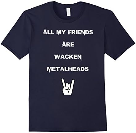 Mens Wacken Heavy Metal T-Shirt Small Navy