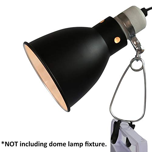 Reptile Dome Lamp Clamp Fixture - 2 Pack Flexible Metal Deep Dome Light Fixture Clamp for Reptile Basking, Reptile Lighting Clip On Kit for UVB UVA Day Night Heat Light Amphibian Habitat Lighting Bulb - Thumbnail 4