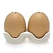 Egg Shaped Salt and Pepper Shakers by Almara Range - Novelty Gloss Ceramic Shaker Set - Salt and Pepper Holders For Table, Baking, and Cooking - Cute, Fun Farmhouse Themed Kitchen Accessory and Gift