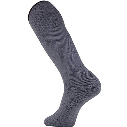 Pure Athlete Ultimate Warmth Arctic Ski Socks - Heavy Thick Ski Sock - Merino Wool (Grey - 3 Pack, Small/Medium)
