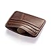 Hibate Men's Leather Credit Card Holder Wallet Case Mens Front Pocket Sleeve - Brown