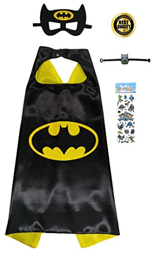 Special 4 Piece Set with Cape, Mask, Superhero Stickers & Bracelet