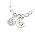MOLOCH Layered Choker Necklace Boho Delicate Chain Insignia Coin Pendant Necklace Set Women Jewelry (Silver)