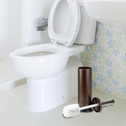 Richards Homewares Toilet Brush with Holder Bathroom Cleaning Brush with Matching Stand – Bronze
