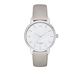 kate spade new york Women's Clocktower Gray Leather and Silvertone Metro Watch