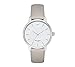 kate spade new york Women's Clocktower Gray Leather and Silvertone Metro Watch