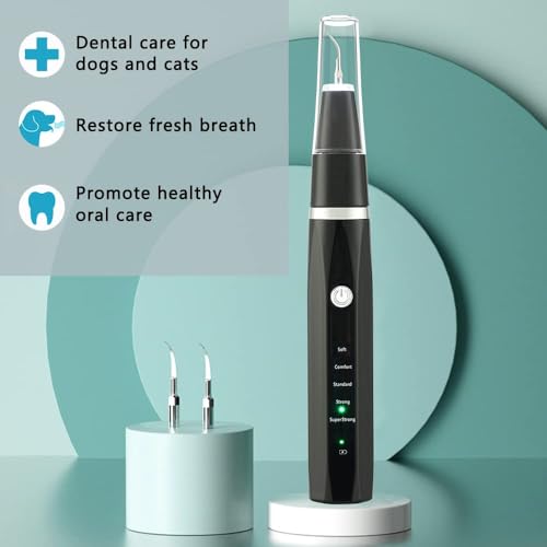 KOWVOWZ Pet Ultrasonic Tooth Cleaner Toothbrush,Dog Tooth Brushing Kit with LED Lamp,Dog Plaque Remover for Teeth,Tartar Remover for Teeth Stains for Dog and Cat