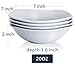 YHY 7-inch/20OZ Porcelain Cereal/Pasta Bowls, White Salad Bowl Set, Square & Wide, Set of 4