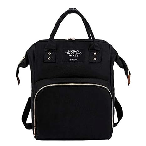 Diaper Bag Multi-Function Waterproof Travel Backpack Nappy Bags for Baby Care, Large Capacity, Stylish and Durable (Black)