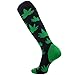 Pure Compression Nature Snowboard Socks – Warm Midweight Snowboarding Socks Men Women - Great Cold Weather Skiing, Pot Leaves