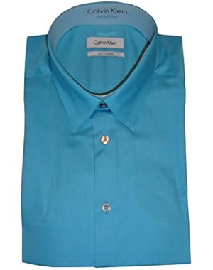 Calvin Klein Men’s Motion Slim Fit Stretch Shirt, Size 16 1/2 32-33, Color Mint