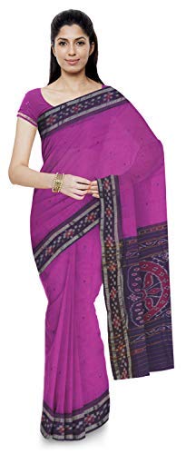 Pink Color Women’s Ikat Cotton Saree